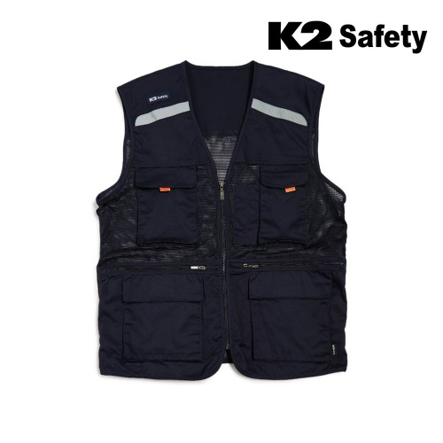 K2 세이프티 조끼 베스트 21VE-612R (네이비) 최가도매몰 사업자를 위한 도매몰 | 안전화 산업안전용품 도매