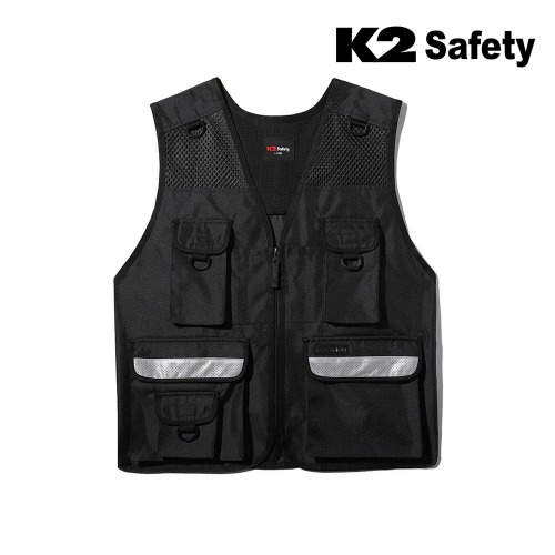 K2 세이프티 PM-S602 조끼 (블랙) 최가도매몰 사업자를 위한 도매몰 | 안전화 산업안전용품 도매