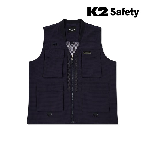 K2 세이프티 VE-2603 조끼 (네이비) 최가도매몰 사업자를 위한 도매몰 | 안전화 산업안전용품 도매