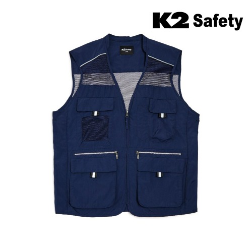 K2 세이프티 조끼 베스트 21VE-613R (네이비) 최가도매몰 사업자를 위한 도매몰 | 안전화 산업안전용품 도매