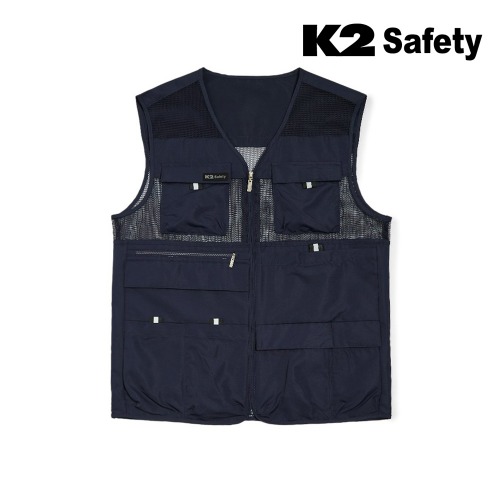 K2 세이프티 조끼 베스트 21VE-615R (다크 네이비) 최가도매몰 사업자를 위한 도매몰 | 안전화 산업안전용품 도매