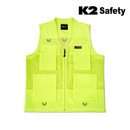 K2 세이프티 VE-2604 조끼 (옐로우) 최가도매몰 사업자를 위한 도매몰 | 안전화 산업안전용품 도매