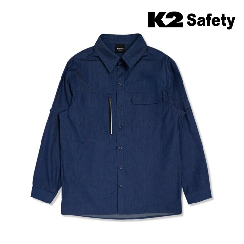 K2 세이프티 셔츠 SH-403R(D/Blue) 최가도매몰 사업자를 위한 도매몰 | 안전화 산업안전용품 도매