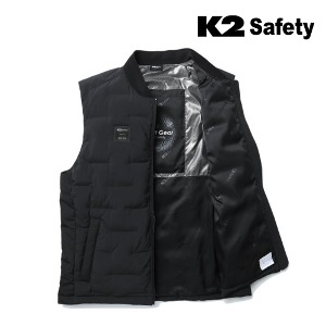 K2 세이프티 21VE-F102 발열조끼 (배터리포함) (차콜그레이) 최가도매몰 사업자를 위한 도매몰 | 안전화 산업안전용품 도매