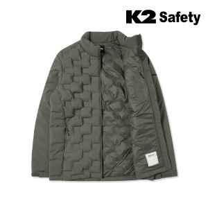 K2 세이프티 슬림패딩자켓 JK-F2101 (카키) 최가도매몰 사업자를 위한 도매몰 | 안전화 산업안전용품 도매