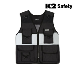 K2 세이프티 조끼 베스트 VE-2605(메쉬) (블랙) 최가도매몰 사업자를 위한 도매몰 | 안전화 산업안전용품 도매