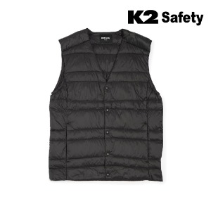 K2 세이프티 구스다운 패딩 조끼 21VE-F609R (블랙) 최가도매몰 사업자를 위한 도매몰 | 안전화 산업안전용품 도매