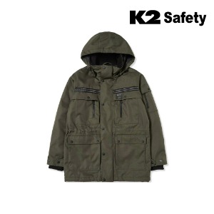 K2 세이프티 방한 야상패딩 JK-F2105 (카키) 최가도매몰 사업자를 위한 도매몰 | 안전화 산업안전용품 도매