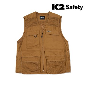 K2 세이프티 조끼 베스트 VE-2602 (브라운) 최가도매몰 사업자를 위한 도매몰 | 안전화 산업안전용품 도매